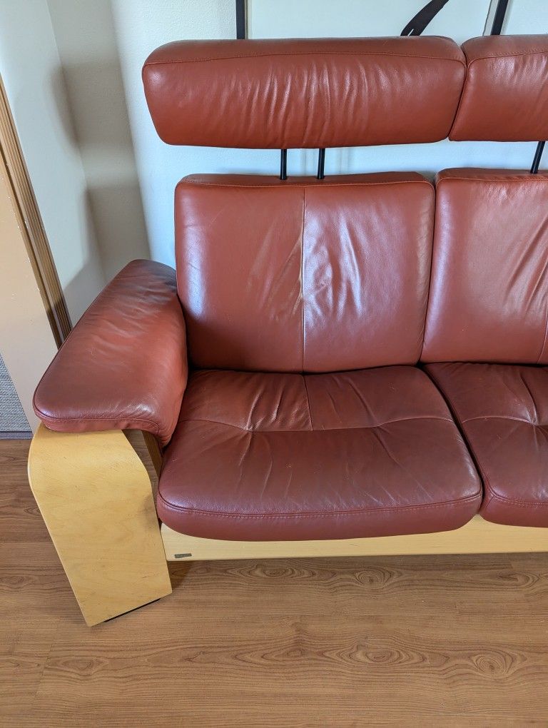 Ekornes Stressless Pegasus Model 2-Seater High Back Sofa Loveseat