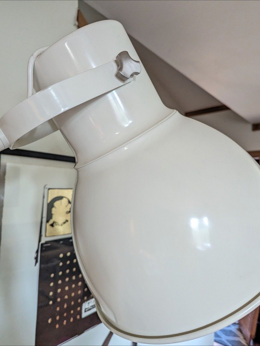 Postmodern Vintage Large White Spotlight Floor Lamp