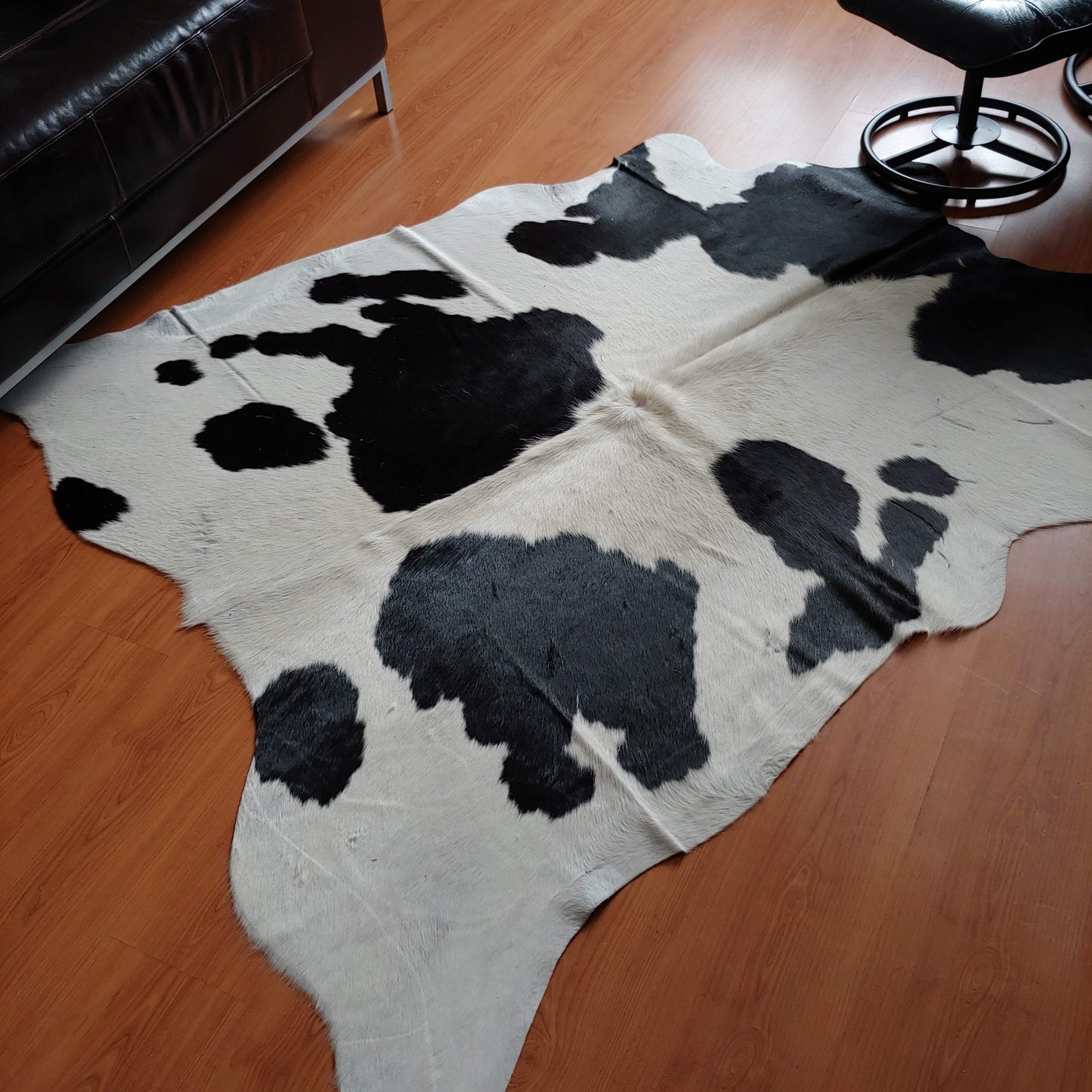 Beautiful Luxury Brazilian Cow Hide Area Rug 6x7