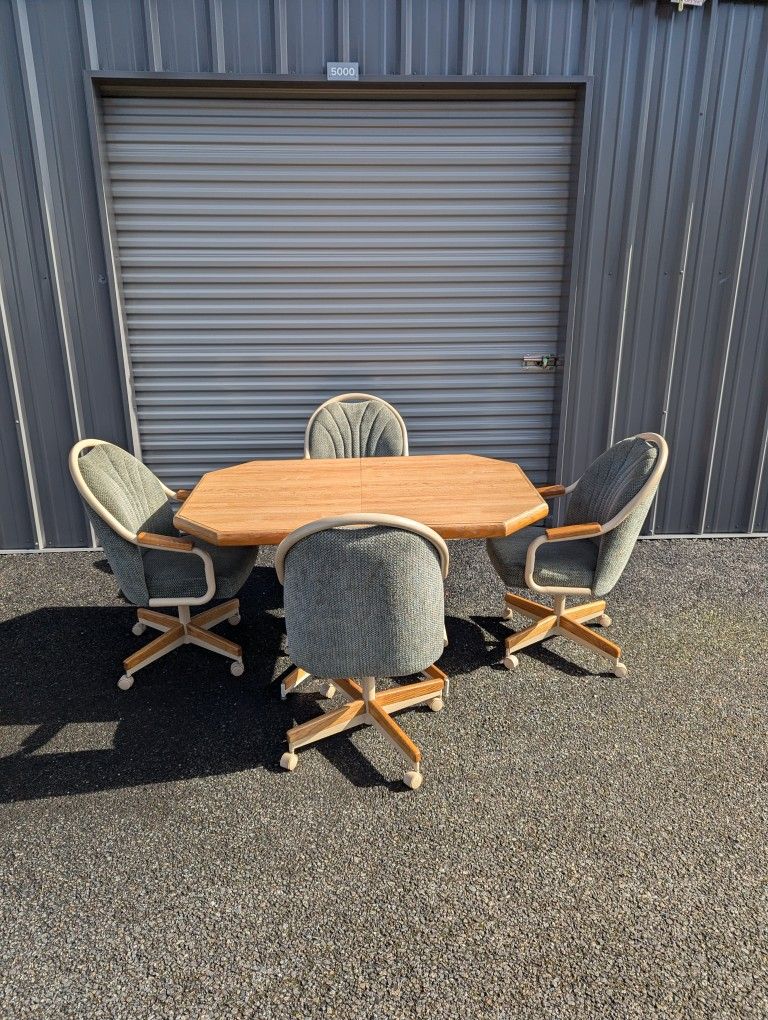 Postmodern Dining Table Set w/ 6 Chairs by Douglas Furniture