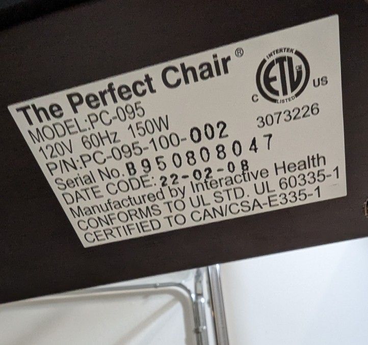 Brown Leather Perfect Chair Zero Gravity Recliner by Human Touch