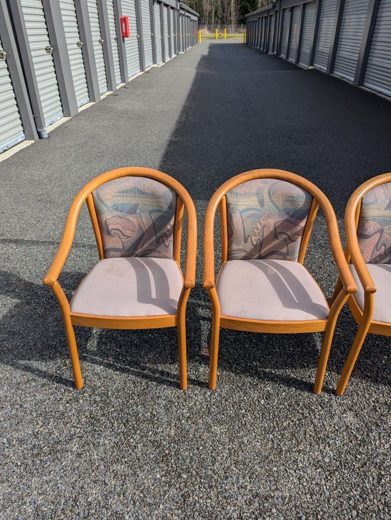 Set of 4 Italian Teak Dining Chairs by IMS SRL