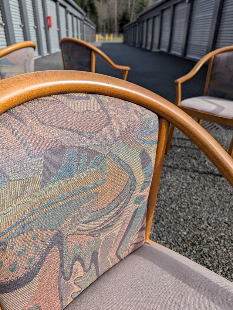 Set of 4 Italian Teak Dining Chairs by IMS SRL