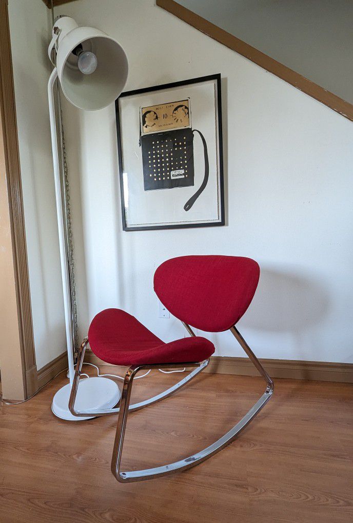 Postmodern Vintage Large White Spotlight Floor Lamp