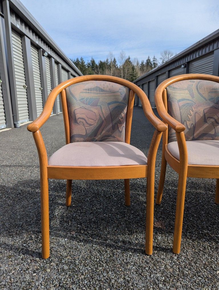 Set of 4 Italian Teak Dining Chairs by IMS SRL
