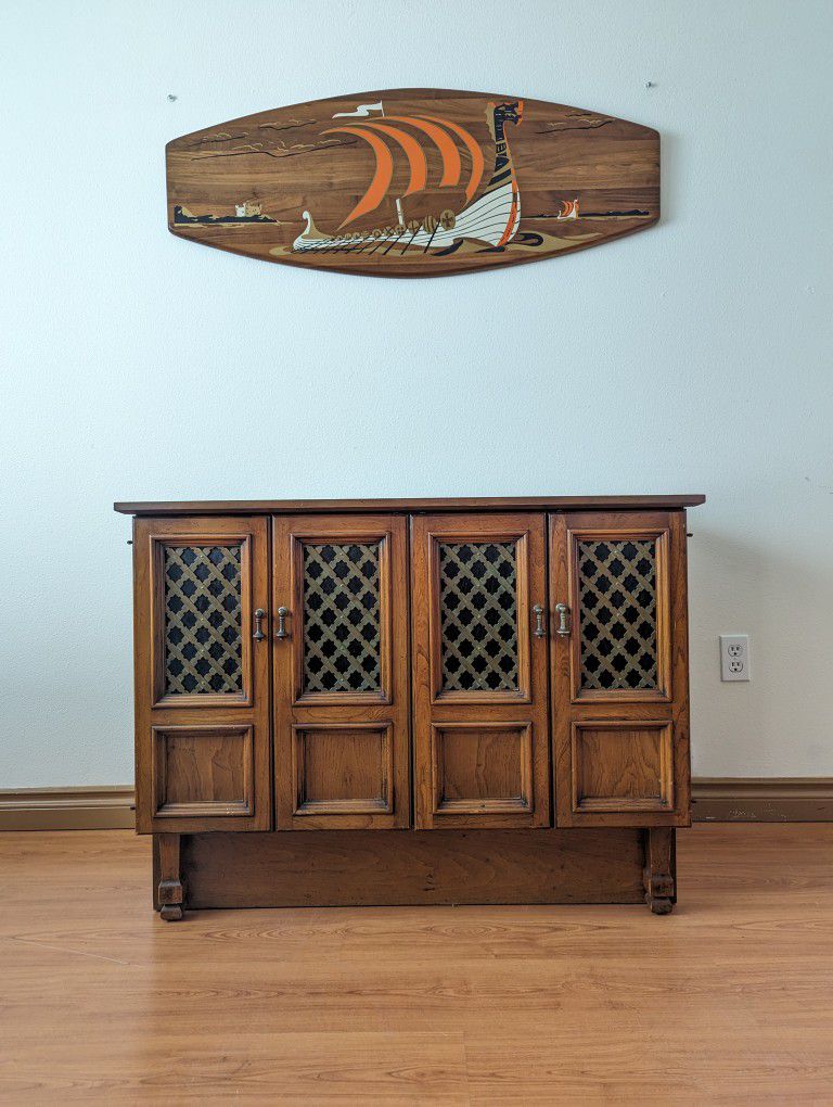 Mid Century Vintage Drexel Esperanto Expanding 6 Leaf Dining Table