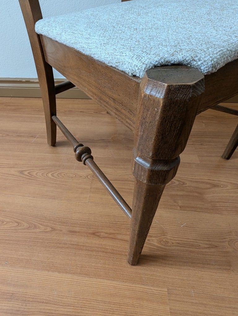Vintage Mid Century Clover Ladder Back Set Of 4 Dining Chairs