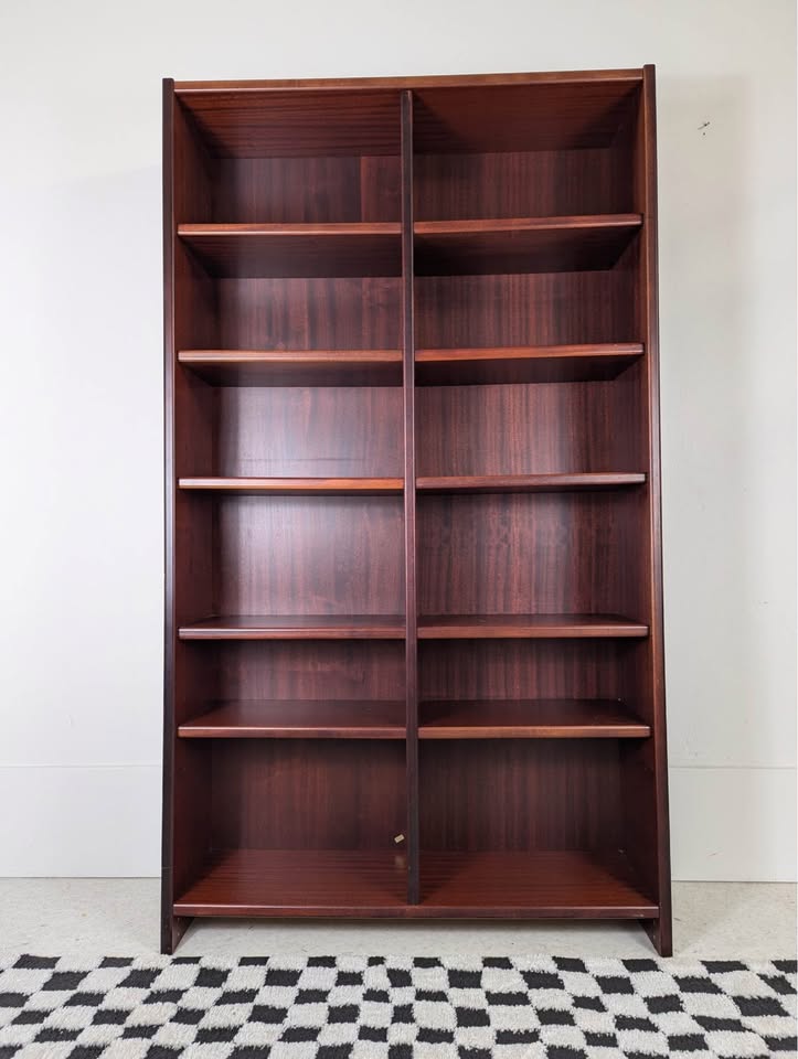 Large Danish Modern Rosewood Double Bookcase from Dania