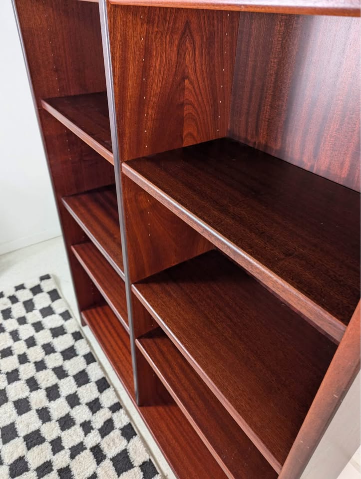 Large Danish Modern Rosewood Double Bookcase from Dania