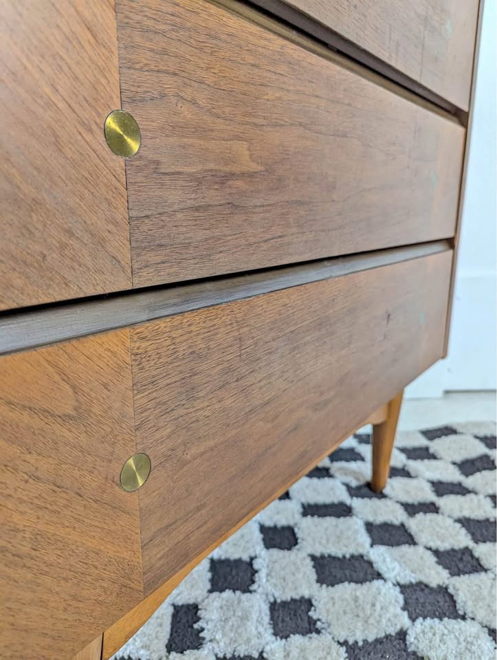 Vintage 4 Drawer MCM Highboy Dresser by Flow Furniture