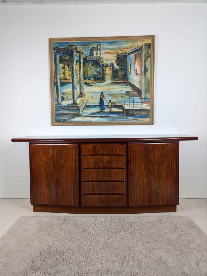 Mid Century Danish Modern Rosewood Credenza by Skovby