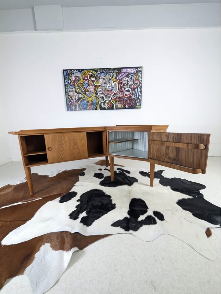 Danish Modern Teak Boomerang Desk by Arne Hovmand-Olsen