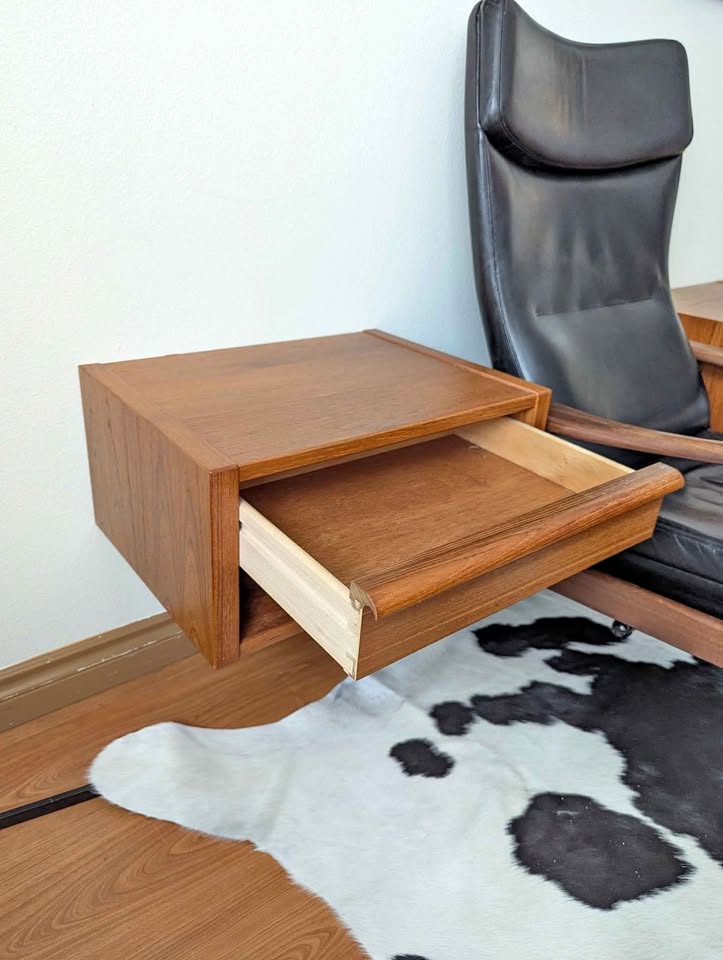 Danish Teak Floating End Tables / Nightstands by Kai Kristiansen for Feldballes Mobelfabrik