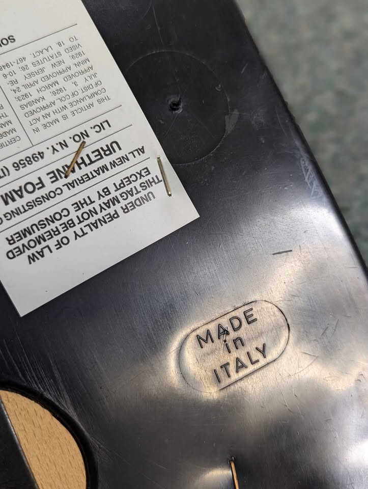 MCM Vintage Italian Brown Tweed Office Desk Chair