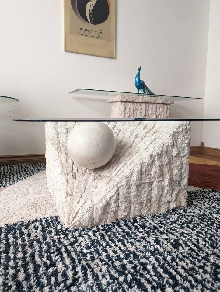 Set of 3 Tessellated Living Room Tables / Coffee, End & Sofa Console