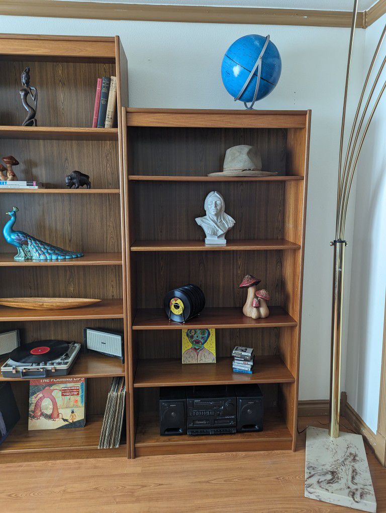 MCM Danish Modern Teak Bookshelf Wall Unit Made in Denmark