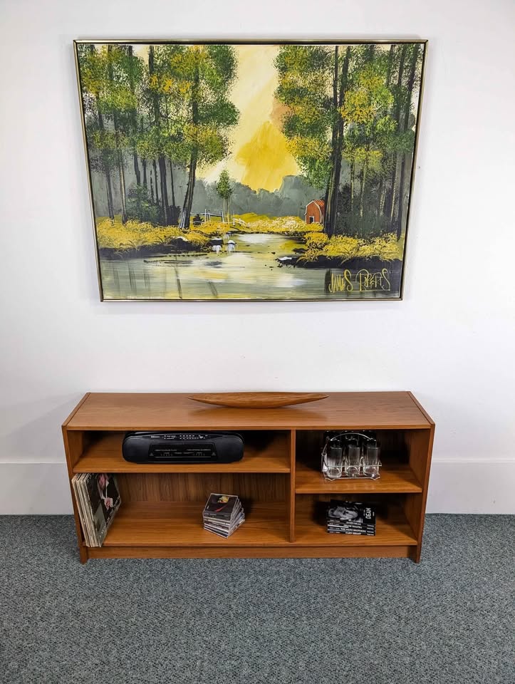 Mid Century Danish Modern Teak Adjustable Bookshelf