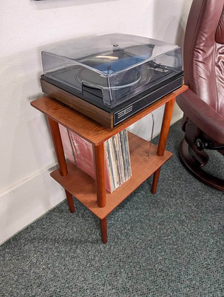 MCM Style Little Record Player Stand & Storage