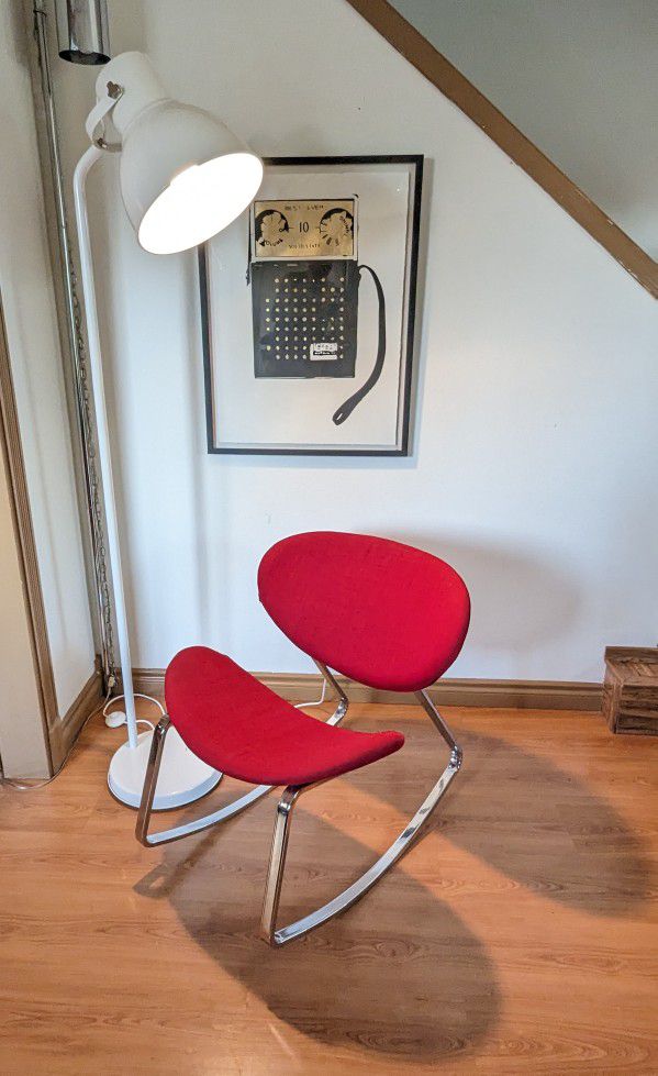 Postmodern Vintage Large White Spotlight Floor Lamp