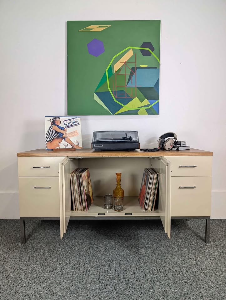 MCM Media Credenza / Bar / Record Player / Storage Cabinet