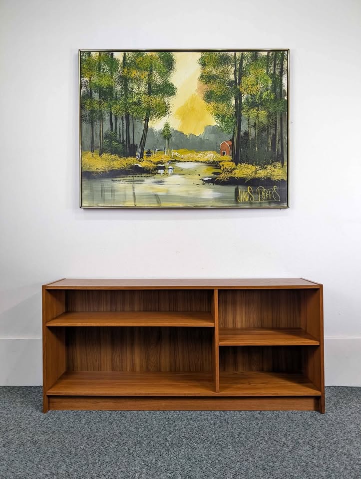 Mid Century Danish Modern Teak Adjustable Bookshelf