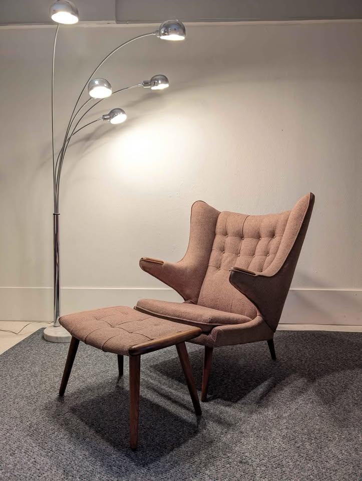 Danish Modern Papa Bear Chair Attributed to the Style of Hans Wegner