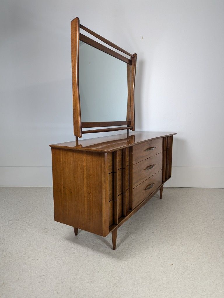 MCM Solid Walnut Framed Dresser MIRROR ONLY by Kent Coffey