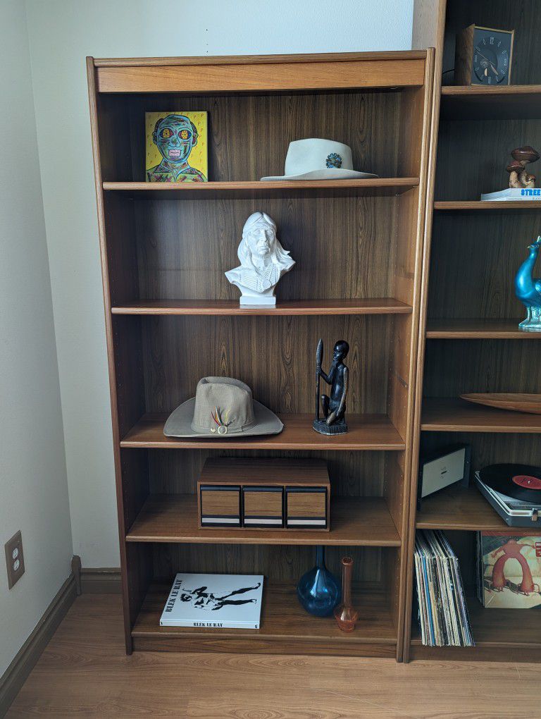 MCM Danish Modern Teak Bookshelf Wall Unit Made in Denmark