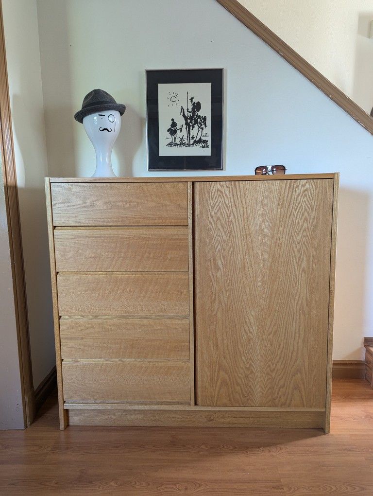 Danish Modern Gentleman's Chest Highboy Wardrobe