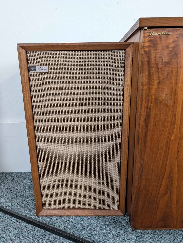 Solid Set of The Fisher XP-1A Vintage Walnut Speakers Circa 1960's