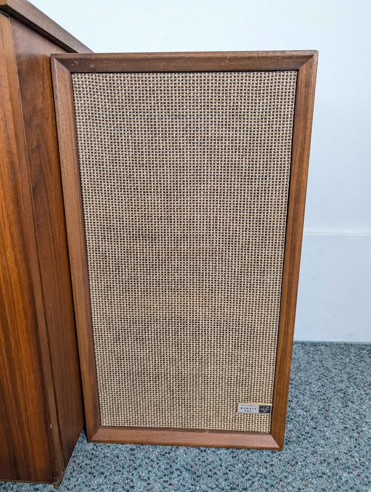 Solid Set of The Fisher XP-1A Vintage Walnut Speakers Circa 1960's