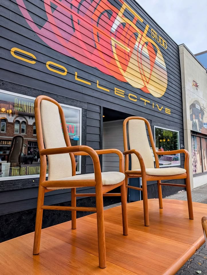 Set of 4 MCM Danish Modern Teak Dining Chairs by Boltinge