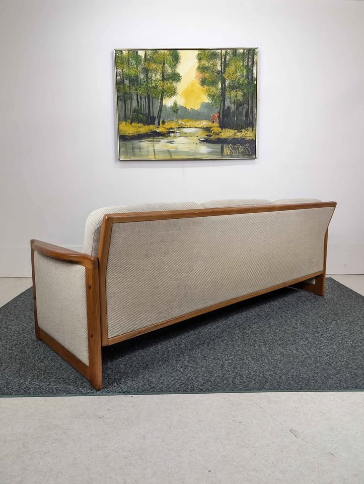 Danish Modern Teak Framed Sofa / 3 person Couch