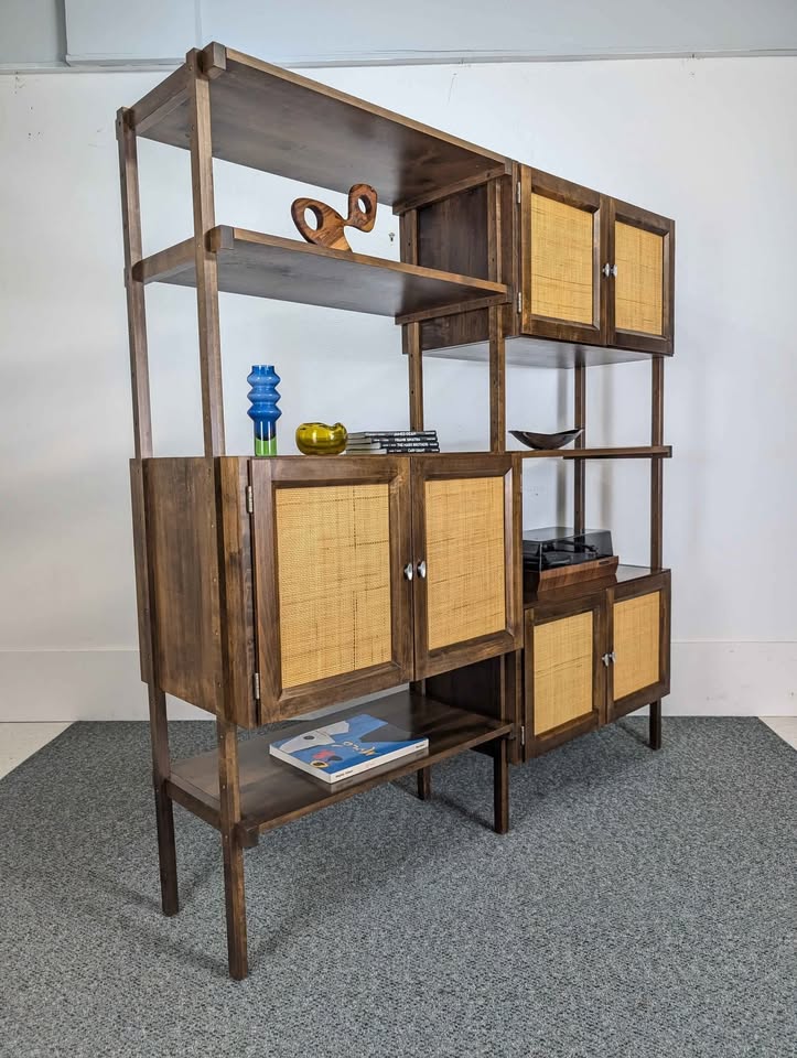 MCM Scandinavian Modular Walnut Wall Unit by Noral Olson for Køpenhavn