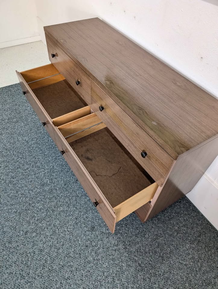 MCM 6 Drawer Ashwood Laminate Dresser