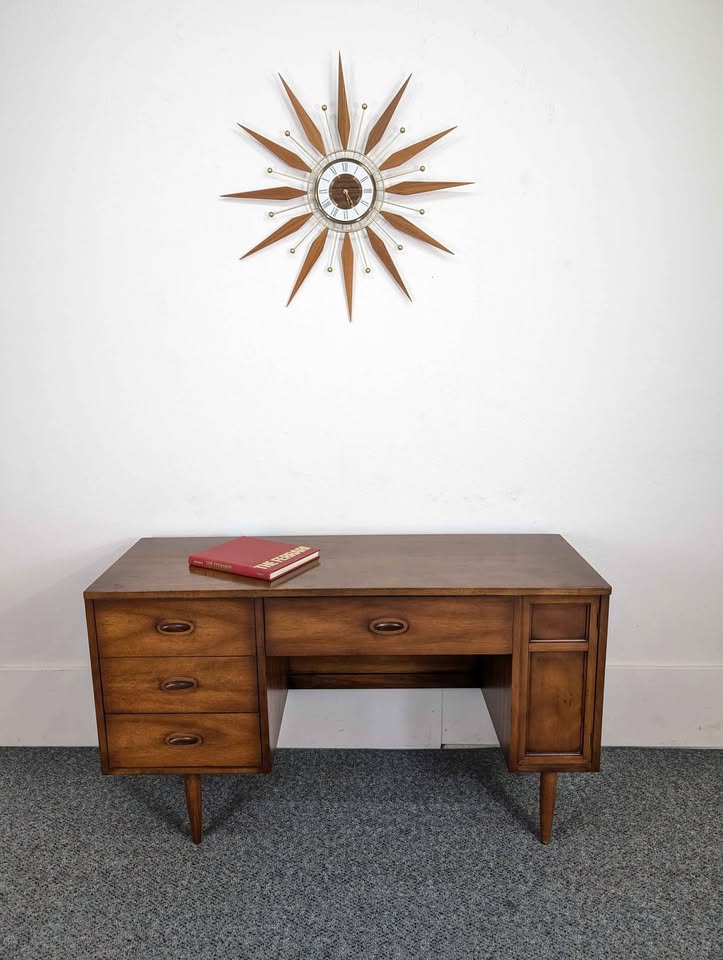 Mid Century Modern Walnut Desk by Dixie