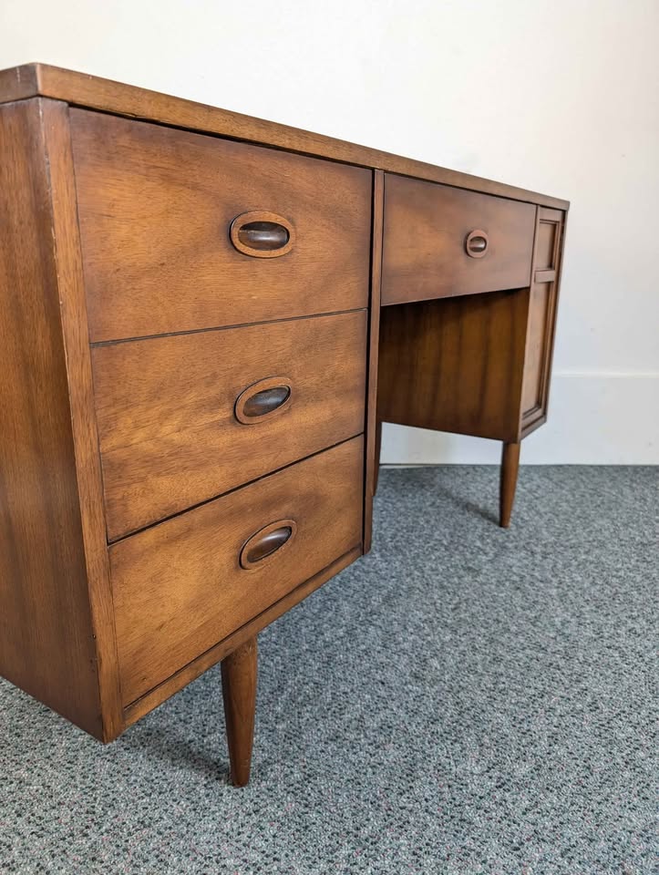 Mid Century Modern Walnut Desk by Dixie