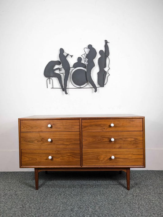 Large Vintage Jazz Quintet Metal Sculpture by Curtis Jere