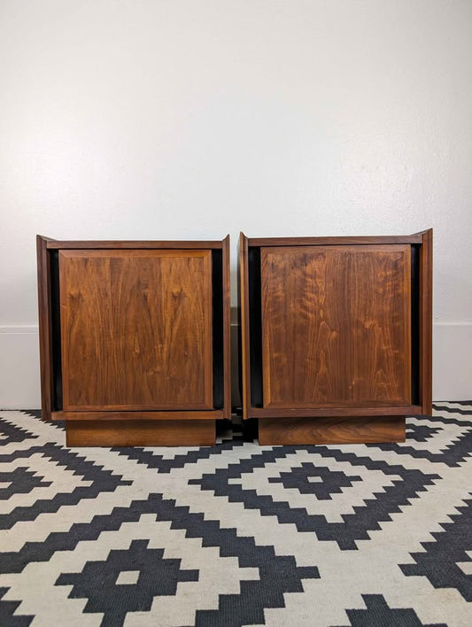 MCM Esprit Collection Walnut Nightstands by Merton Gershun for Dillingham