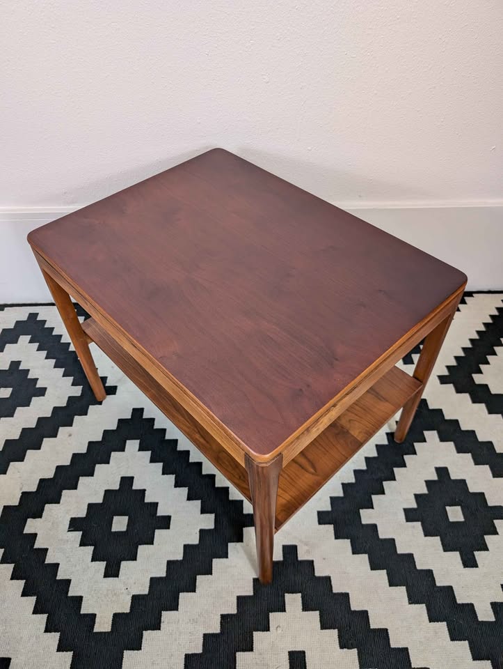 MCM Drexel Declaration Walnut End Tables by Kipp Stewart