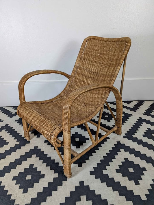 MCM Tiki Rattan Lounge Chair