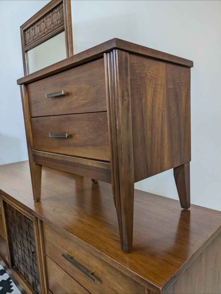 Mid Century Modern 4 Piece American Walnut Bedroom Set