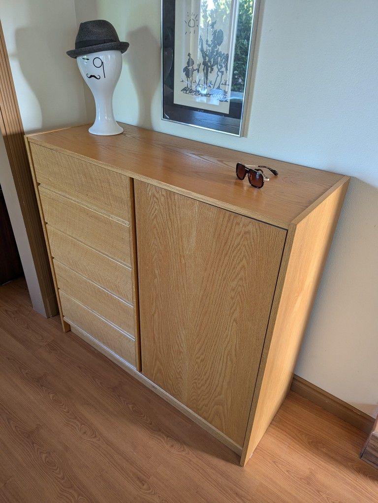 Danish Modern Gentleman's Chest Highboy Wardrobe