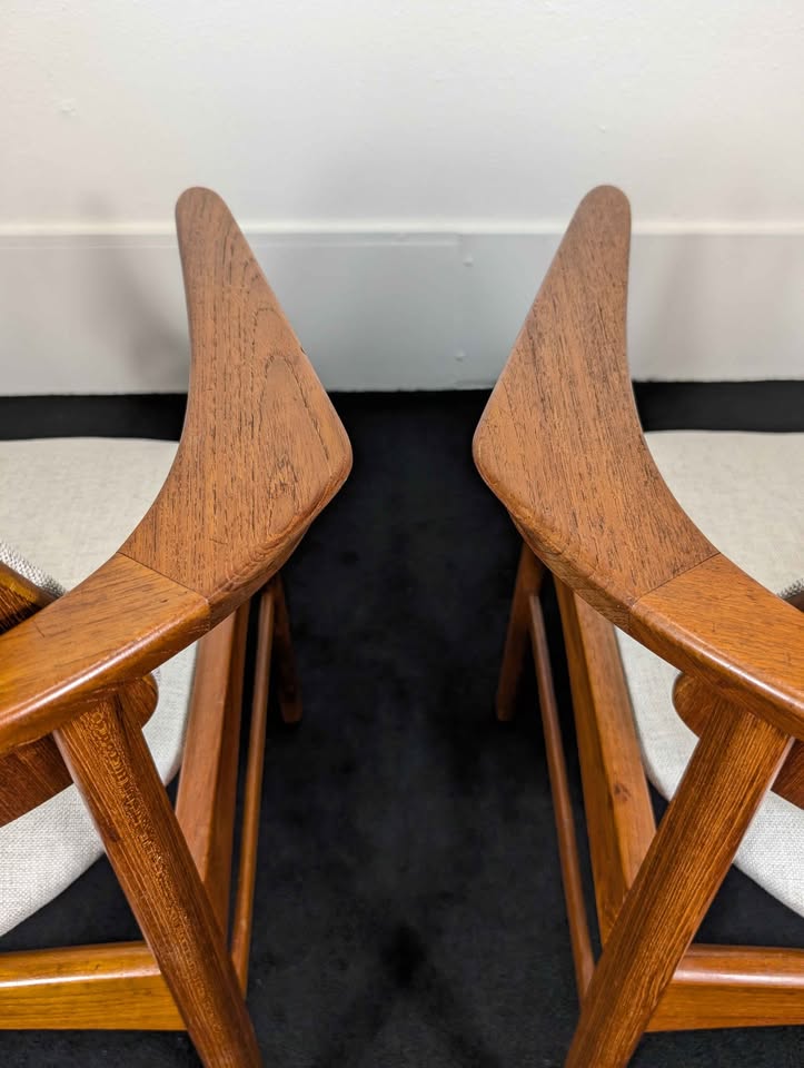 Danish Modern Pair of Teak Chairs by Arne Hovmand Olsen