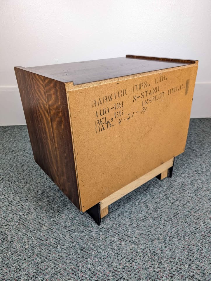 MCM Vintage American Walnut Nightstand by Barwick