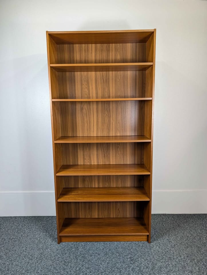 Danish Modern 6 Tiered Teak Bookshelf