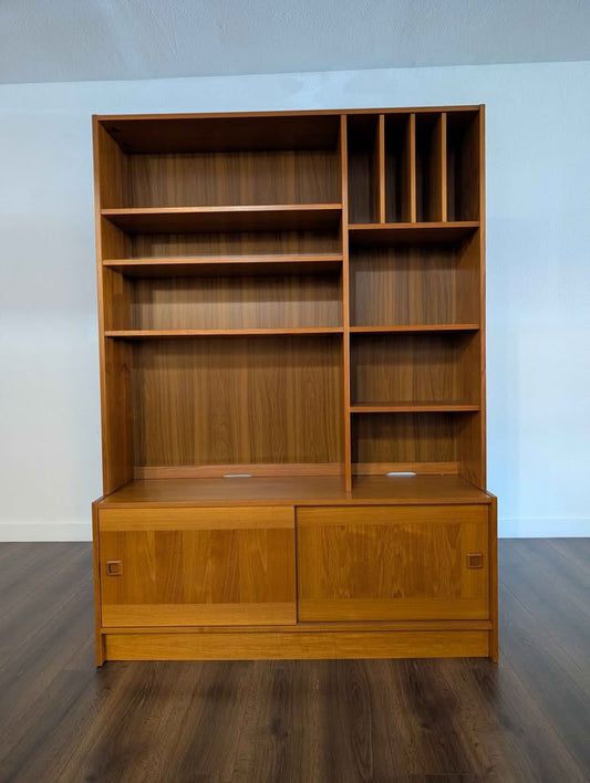 Danish Modern Record Player Credenza w/ Vinyl Storage by Domino Mobler