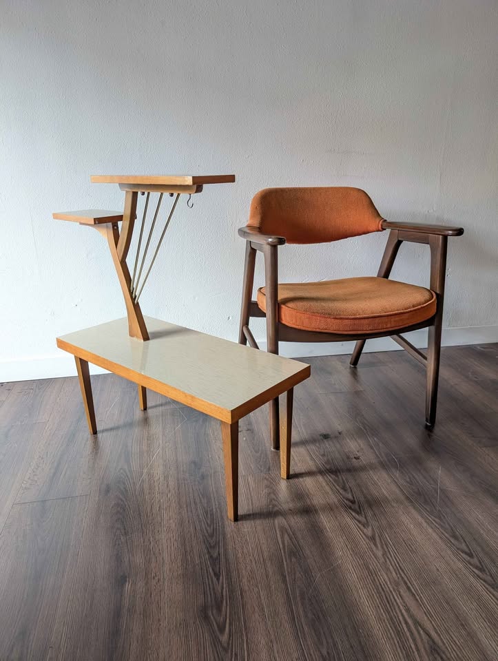 Rare MCM Scandinavian 3 Tiered Plant Table