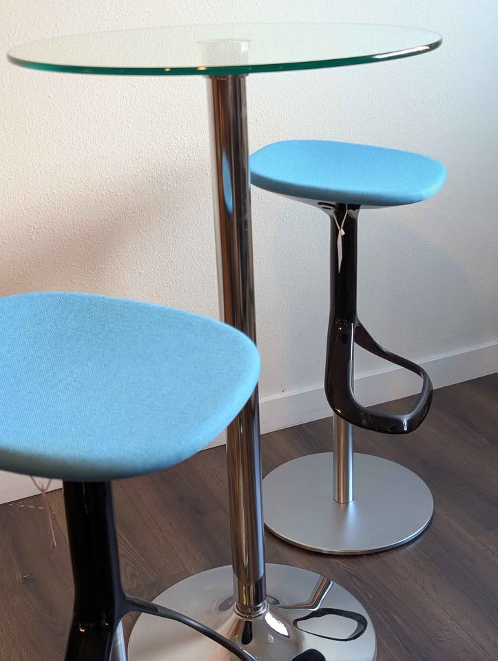 MCM Style 3 Piece Pub Table & Pair of Stools