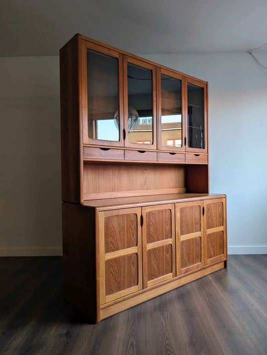 Danish Modern Teak China Hutch & Credenza by D Scan